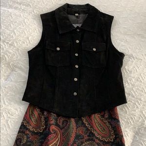Harold’s black Suede Vest